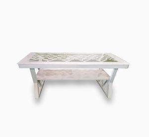 Rectangle Glass Coffee Table (White)